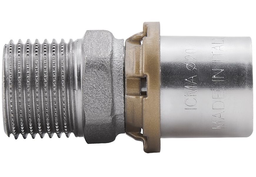 Переходник пресс-фитинг ICMA 20х1/2" НР №402 - 81402ADBQ06