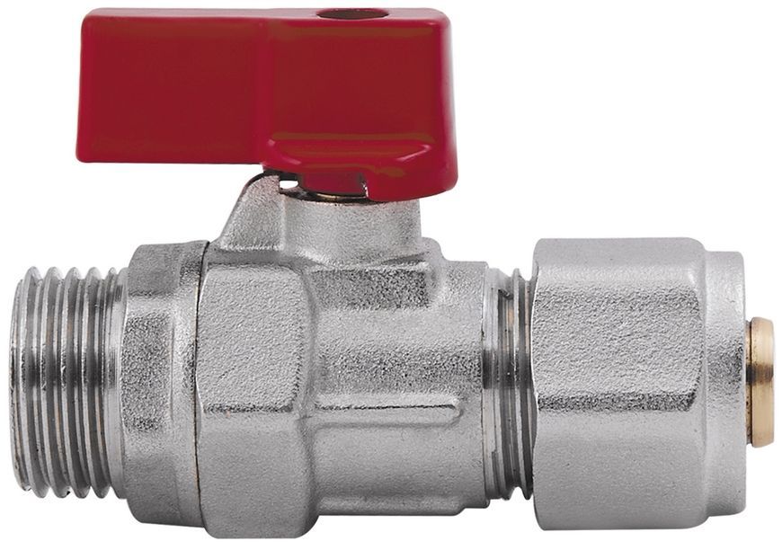 Кран кульовий обтискний SD Forte 16х1/2" ЗР латунь SF262W15