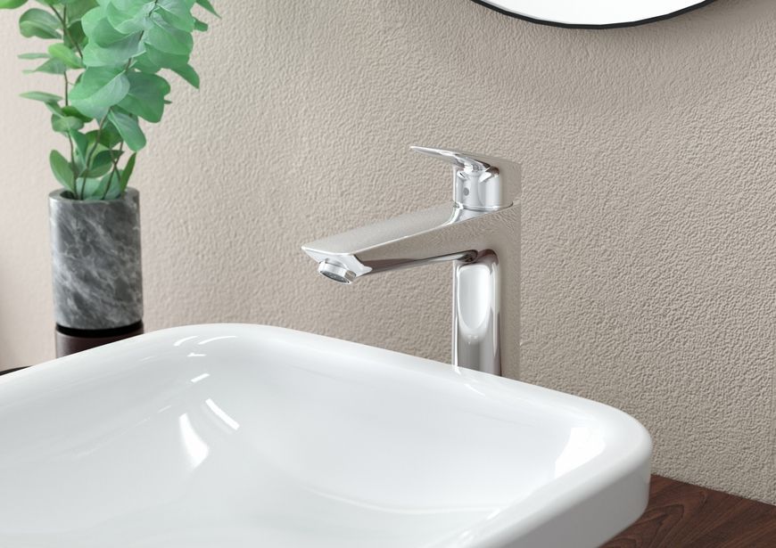 Смеситель для раковины HANSGROHE Logis 190 хром 2 Flow 71095000 с донным клапаном - 71095000