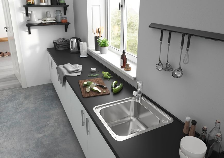 Змішувач для кухонної мийки HANSGROHE Focus M42 150 1jet з висувним виливом Chrome 71814000 хром - 71814000