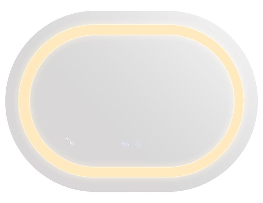Зеркало Qtap Gemini 600х800 с LED-подсветкой Touch, с антизапотеванием, с диммером, рег. темп. цвета (3000-6500K) QT2578R6080