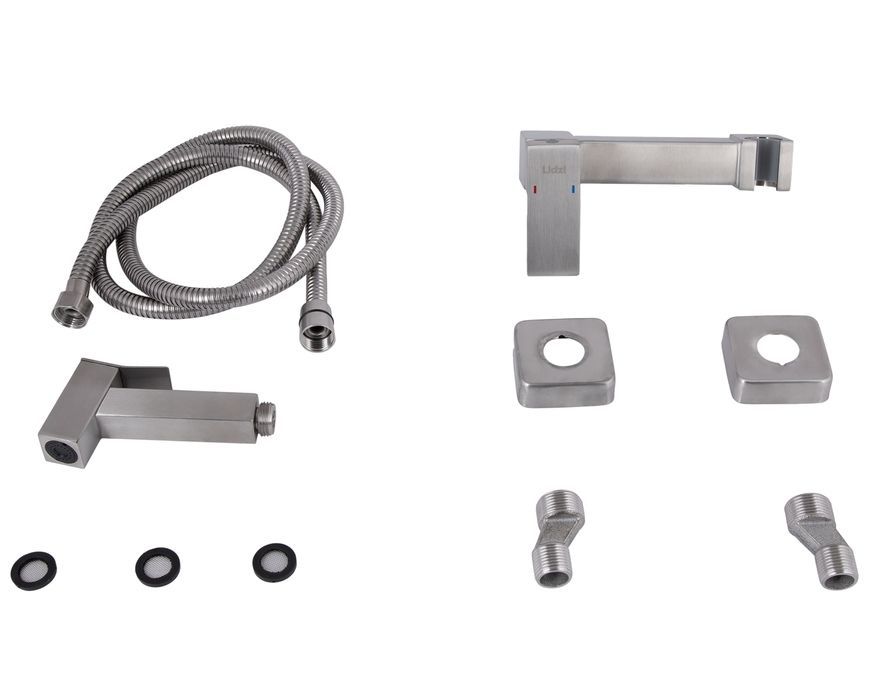 Набор для гигиенического душа Lidz Kubis 110 прямоугольный Nickel LDKUB110NKS46103 - LDKUB110NKS46103