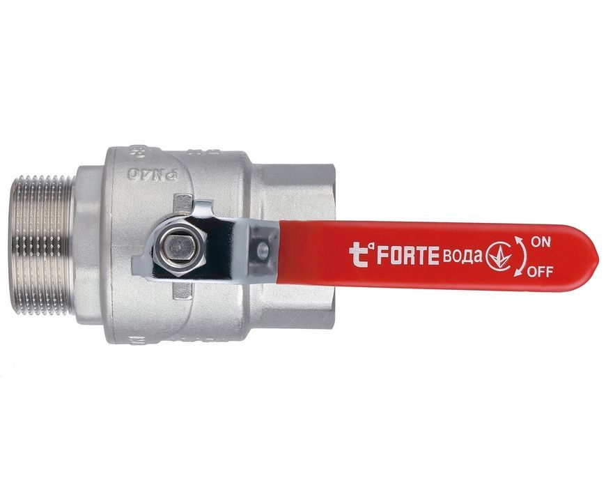 Кран кульовий прямий Thermo Alliance Forte 1" 1/2 ВЗ для води (важіль) PN40 латунь SF605W40 - SF605W40