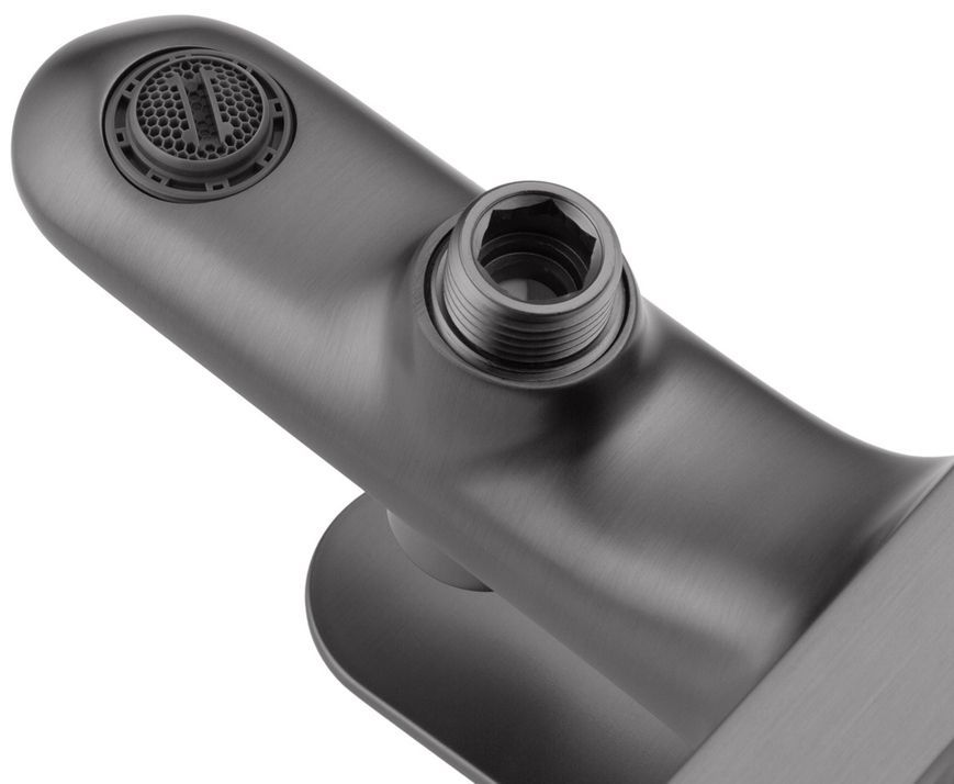 Змішувач для ванни Kroner Element 211315-5301 з душовим гарнітуром, латунь, графіт CV035953 - Element 211315-5301