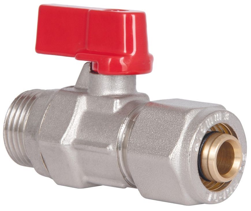 Кран кульовий обтискний Thermo Alliance Forte 16х1/2" ЗР PN40 для м/п труб, латунь SF262W15