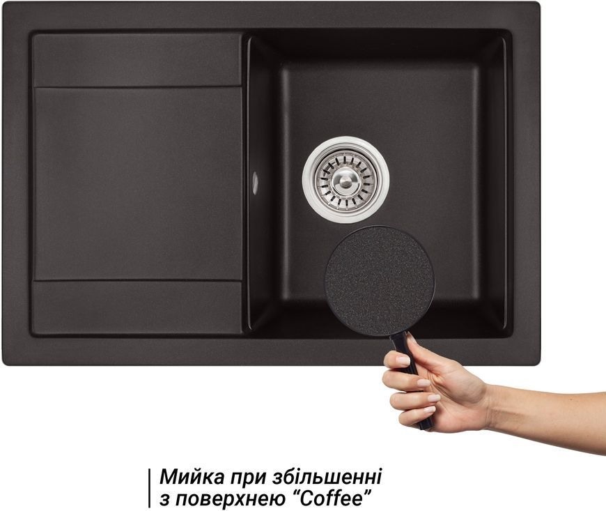 Кухонна мийка QTAP CS 7449 Coffee (QT7449COF551) - QT7449COF551