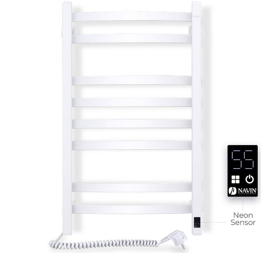 Полотенцесушитель электрический NAVIN Avalon 480х800 Sensor таймер регулятор левый белый 12-103153-4880 - 12-103153-4880