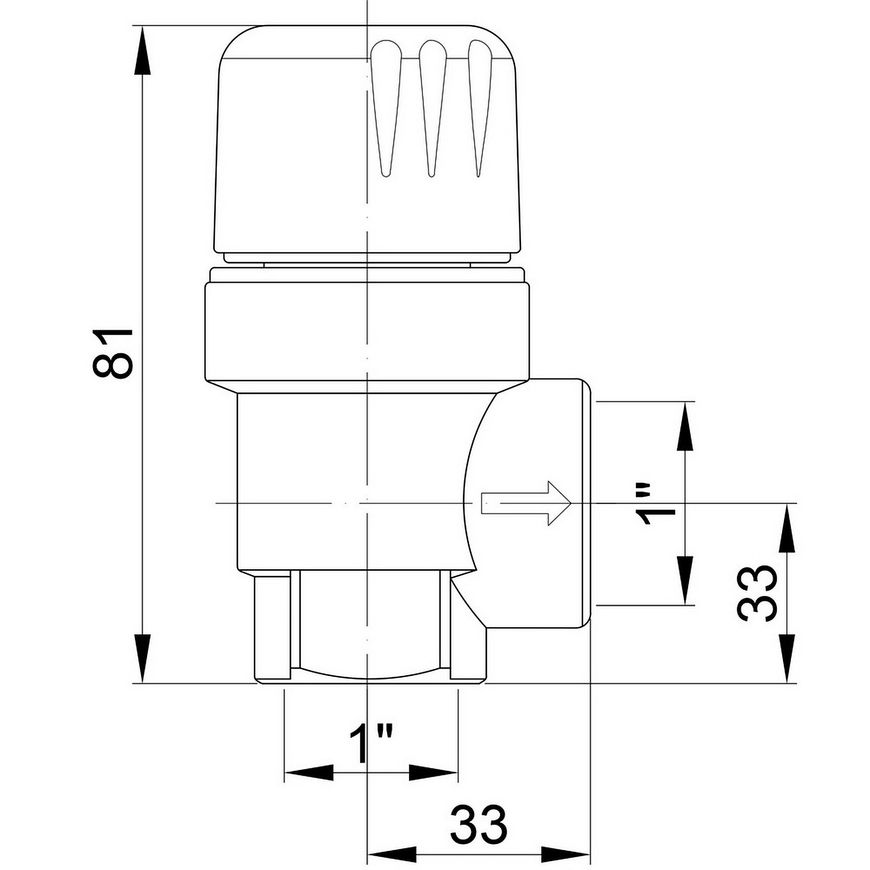 Запобіжний клапан ICMA 1" ВР 1,5 бар №241 - 91241AFAC