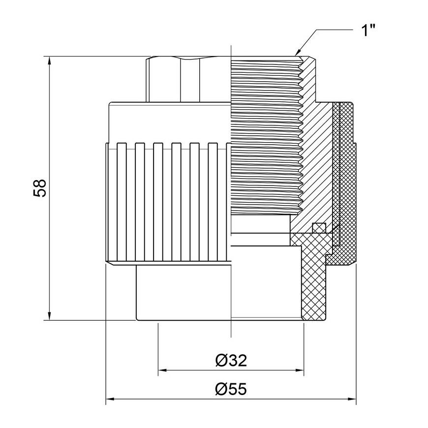 Муфта PPR THERMO ALLIANCE 32х1" ВР - DSB207