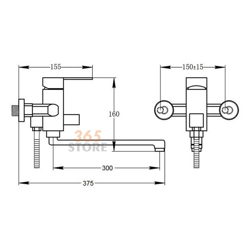 Змішувач для ванни POTATO P2204 - POTP2204