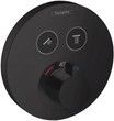 Термостат скрытого монтажа HANSGROHE ShowerSelect S на 2 функции Matt Black 15743670 черный матовый