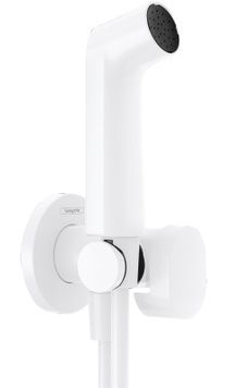 Гігієнічний душ HANSGROHE 1jet S EcoSmart+ для холодної води з тримачем і душовим шлангом 125 см Matt White 29230700 білий матовий - 29230700