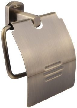 Тримач для туалетного паперу з кришкою QTAP Liberty QTLIBANT1151 бронза