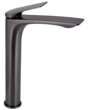 Змішувач для раковини Qtap Vlasta New високий Gunmetal Black PVD QTVLA269GMB45653 - QTVLA269GMB45653