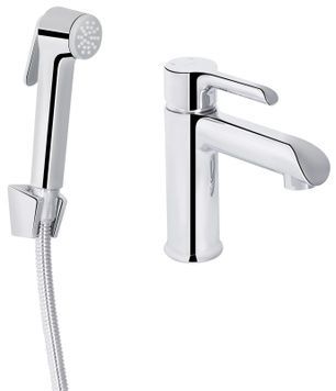Змішувач для раковини Qtap Grand з гігієнічним душем Chrome QTGRA272CRM45670 - QTGRA272CRM45670