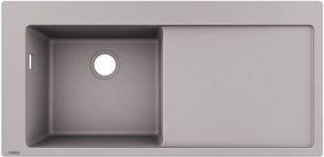 Кухонна мийка HANSGROHE S5110-F450 1050х510 крило праворуч Concretegrey сірий бетон 43330290 - 43330380
