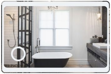 Дзеркало QTAP Aquarius прямокутне 1200х800 з LED-підсвічуванням, лінза, кнопковий вимикач QT2178141980120W