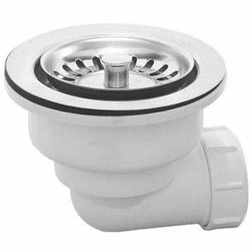 Злив для кухонної мийки McALPINE 1 1/2&Prime;x113 мм 90&deg; нержавіюча сталь HC162-SS