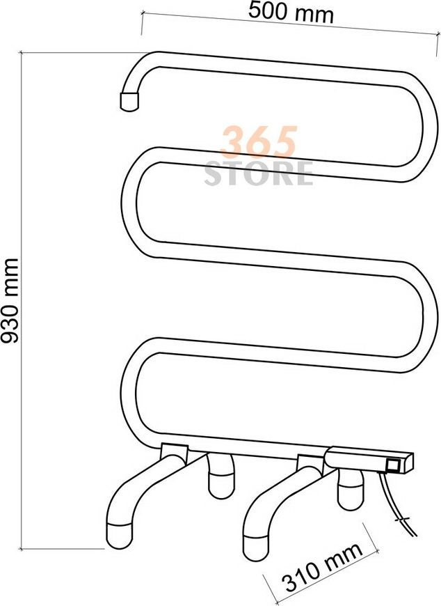 Рушникосушарка електрична Q-TAP Olivia 32102 WHI - QTOLIWHI32102