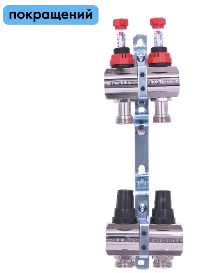 Колектор латунний з витратоміром Thermo Alliance Forte 1" на 2 виходи SF001W2 - SF001W2