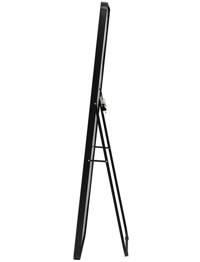 Дзеркало підлогове/настінне Qtap Gemini GE1 500х1600 мм, прямокутне, з LED-підсвіткою Touch, димером, Black QTGE50160049284