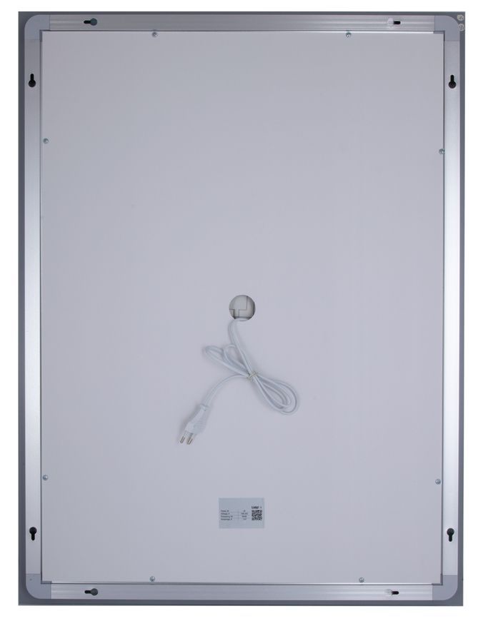 Дзеркало Lidz Kubis 600х800 мм з LED-підсвічуванням Touch, з антизапотіванням, з димером, рег. яскравості LD78LF9048060