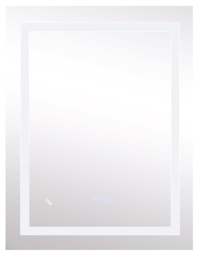 Дзеркало Lidz Kubis 600х800 мм з LED-підсвічуванням Touch, з антизапотіванням, з димером, рег. яскравості LD78LF9048060