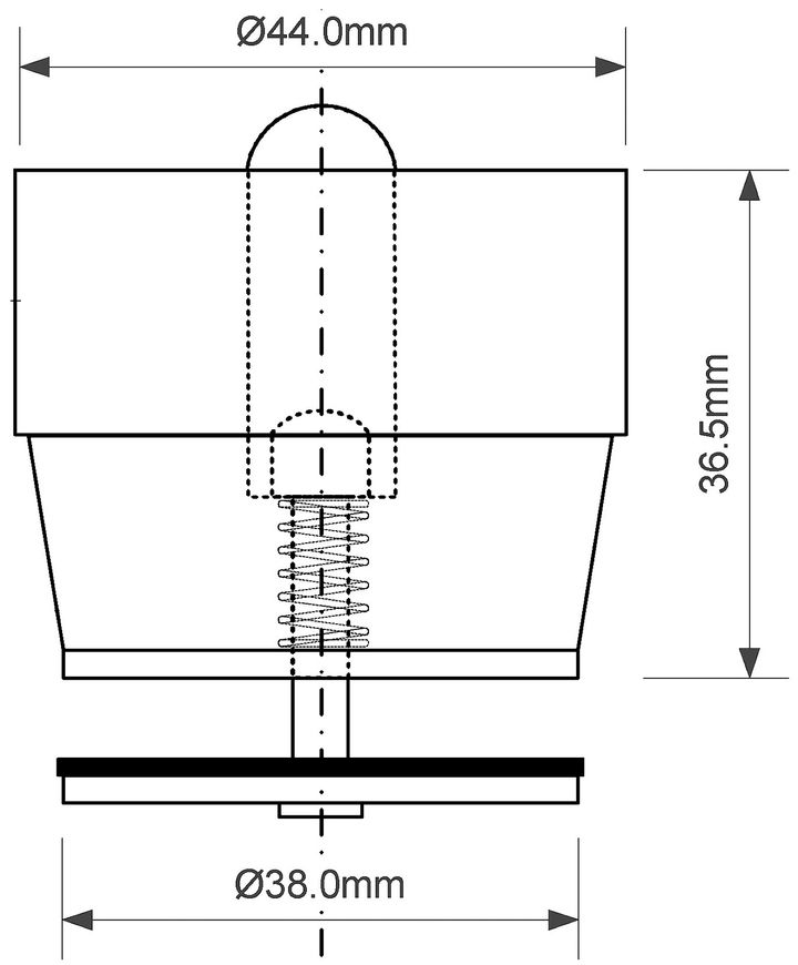 Сухий затвор (зворотний клапан) для трапів McALPINE HCFG3-VALVE - HCFG3-VALVE