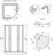 Душевая кабина LIDZ ŁATWA 90x90, низкий, стекло прозр. 4 мм - LLSC9090SATLOWTR - 2