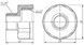 Переход латунный SD Forte 1/2"ВРх1/4"НР никелированный SF360156