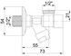Кран приборный буксовый ICMA 1/2"х1/2" с фильтром угловой №518 90518AD07