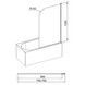 Шторка стеклянная (перегородка) для ванны QTAP STANDARD стекло 6 мм Pear, 75x130, распашная, правая - STDCRM407513APR - 9