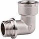 Уголок латунный SD Forte 1/2"ВРх1/2"НР никелированный SF37215