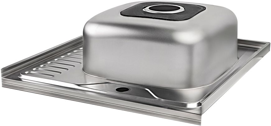 Кухонна мийка LIDZ 6060-R Satin 0,8 мм (180) - LIDZ6060RSAT8