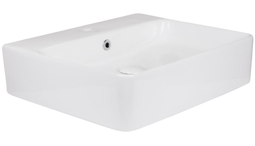 Раковина подвесная/накладная Qtap Nando 500х425х130 White с донным клапаном QT1211K404AW - QT1211K404AW