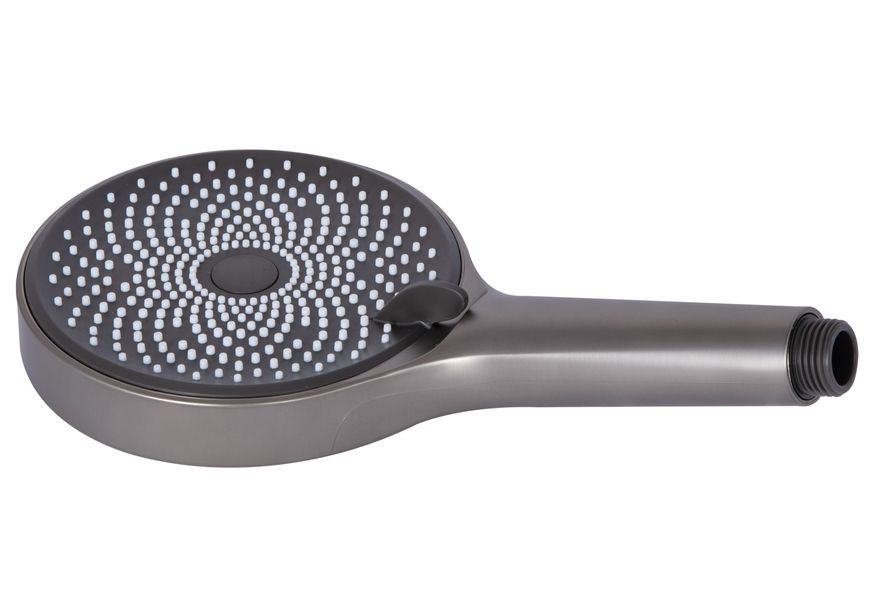 Душевая система Qtap Slavonice с поворотным изливом Gunmetal Black PVD QTSLA111GMB45910 - QTSLA111GMB45910