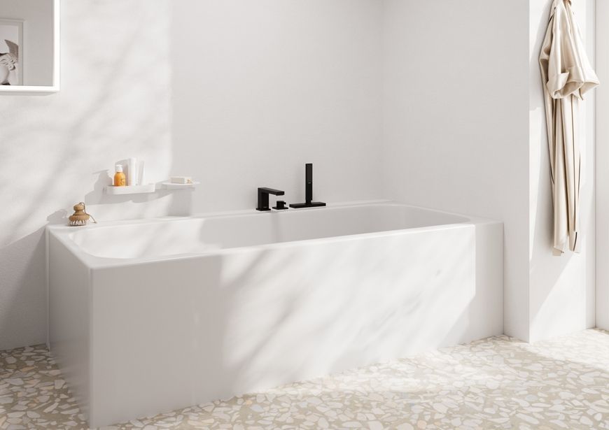 Змішувач для ванни HANSGROHE Tecturis E на 3 отвори з sBox Matt Black 73443670 чорний матовий - 73443670