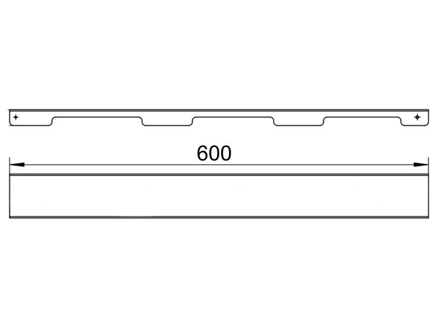 Решетка для линейного трапа Qtap Grate FА600 (NKS) SUS304 600 мм QTGRATENKSFA600 - QTGRATENKSFA600