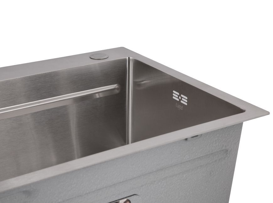 Кухонная мойка интегрированная Lidz Handmade H7545 Brushed Steel 3,0/1,0 мм LDH7545BRU49457 - LDH7545BRU49457