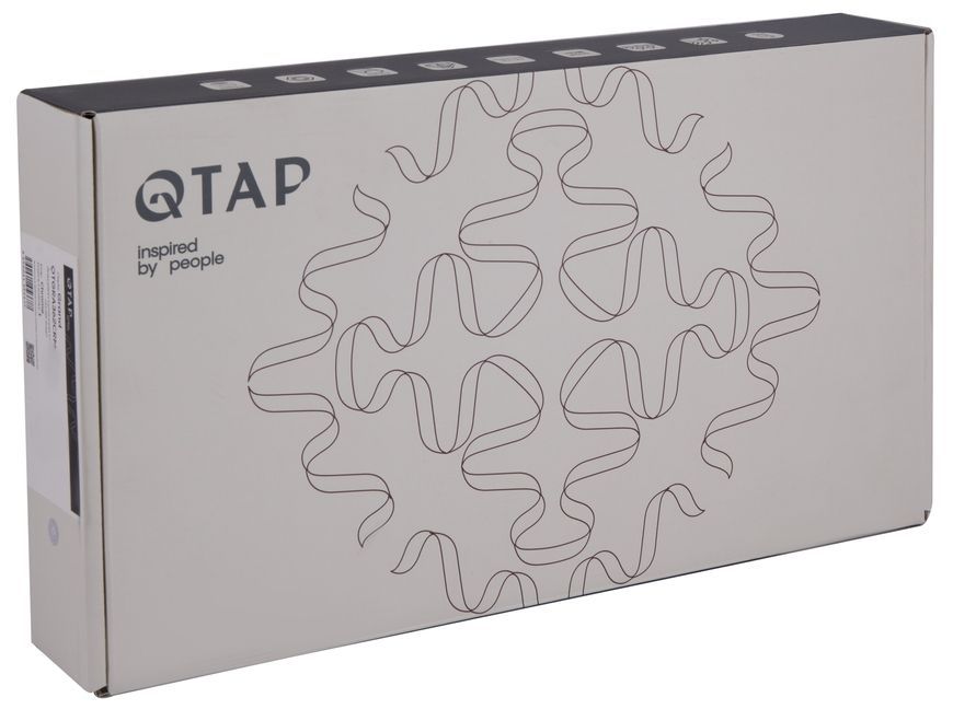 Смеситель для раковины Qtap Vlasta New высокий Gunmetal Black PVD QTVLA269GMB45653 - QTVLA269GMB45653