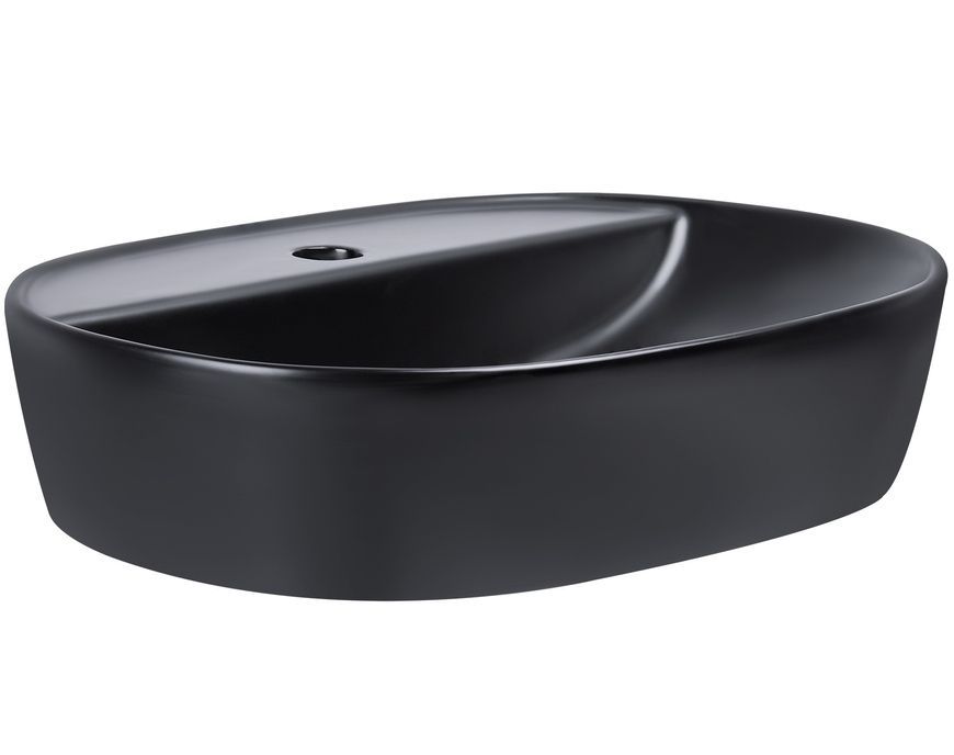 Раковина-чаша QTAP Scorpio 505х385х120 Matt black з донним клапаном QT142202MBMB - QT142202MBMB