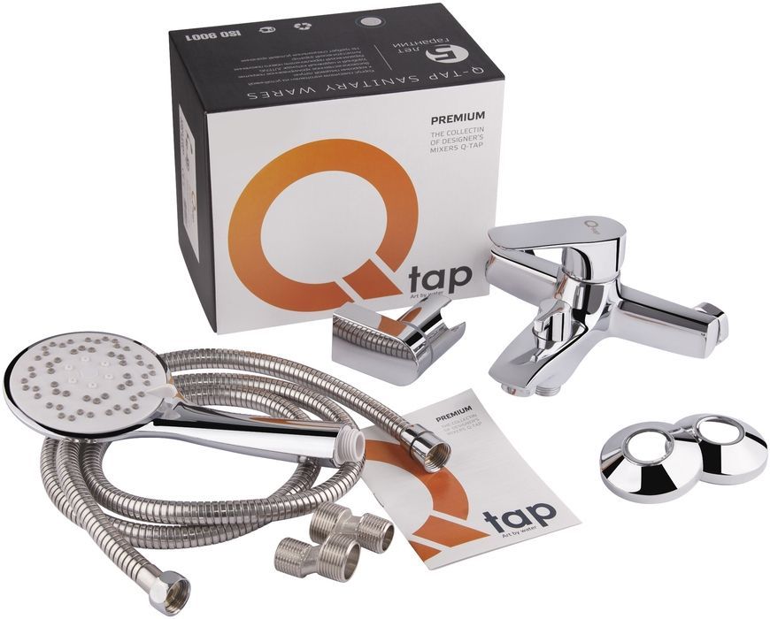 Смеситель для ванны QTAP Uno CRM 006 NEW QTUNOCRM006NEW с коротким изливом - QTUNOCRM006NEW