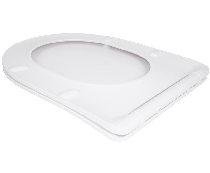 Сидіння для унітаза Qtap 425x363x27 мм з мікроліфтом Slim Duroplast, Quick Release QTSC179W48675 - QTSC179W48675