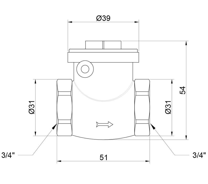 Обратный клапан ICMA 3/4" №51 - 83051AE05