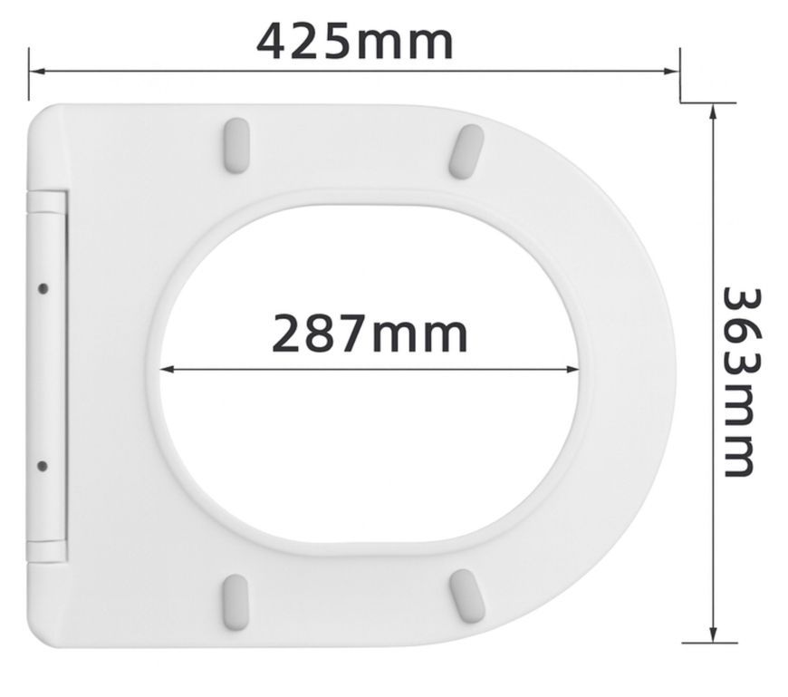 Сиденье для унитаза Qtap 425x363x50 мм с микролифтом Slim Duroplast, Quick Release QTSC179W48675 - QTSC179W48675