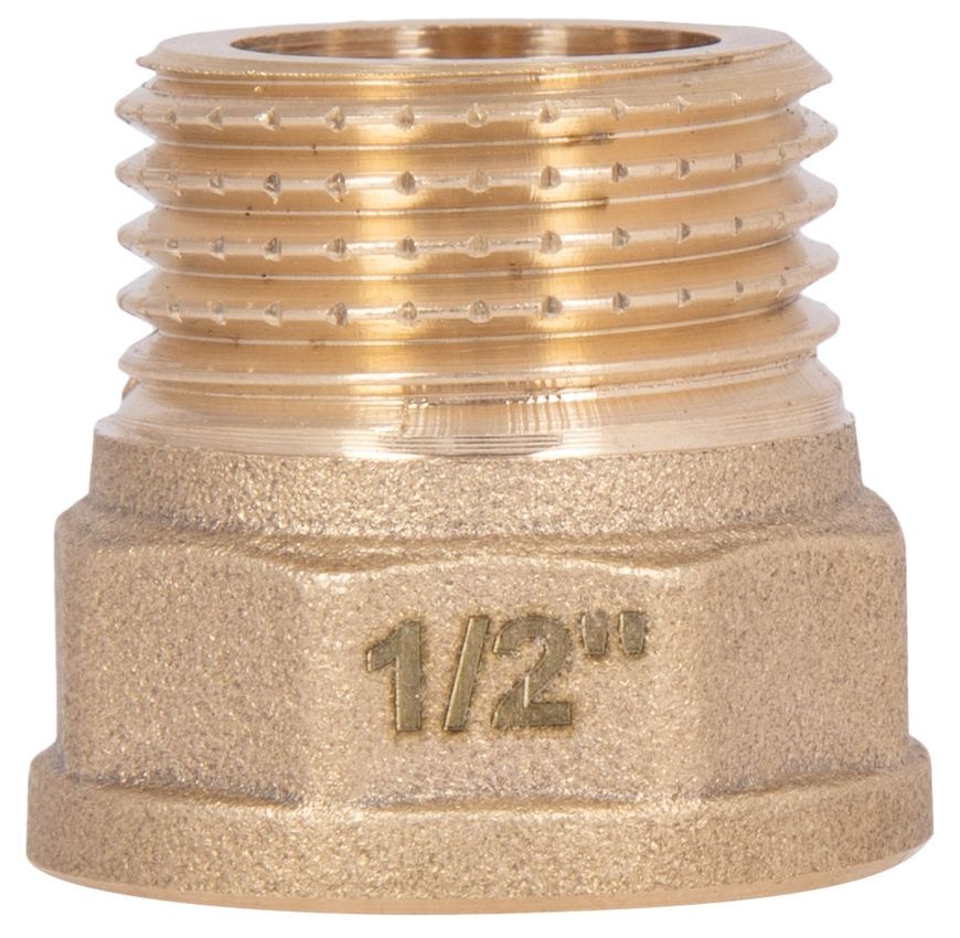 Переходник латунный (соединение резьбовое) Thermo Alliance Standart 1/2" ВР х 1/2" НР под прокладку SD4091515Р