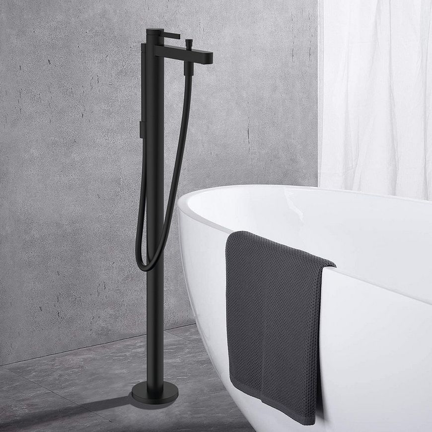 Змішувач для ванни підлоговий HANSGROHE Finoris Matt Black 76445670 чорний матовий - 76445670