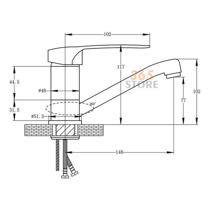 Смеситель для мойки POTATO P4533 - POTP4533