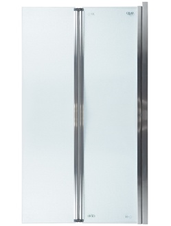 Шторка скляна (перегородка) для ванни QTAP GEMINI скло 6 мм Pear, 75x130, розпашна