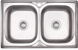 Кухонна мийка LIDZ 7948 Satin подвійна 0,8 мм (175) - LIDZ7948SAT8